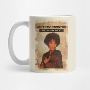 Vintage Old Paper 80s Style Whitney Houston Mug